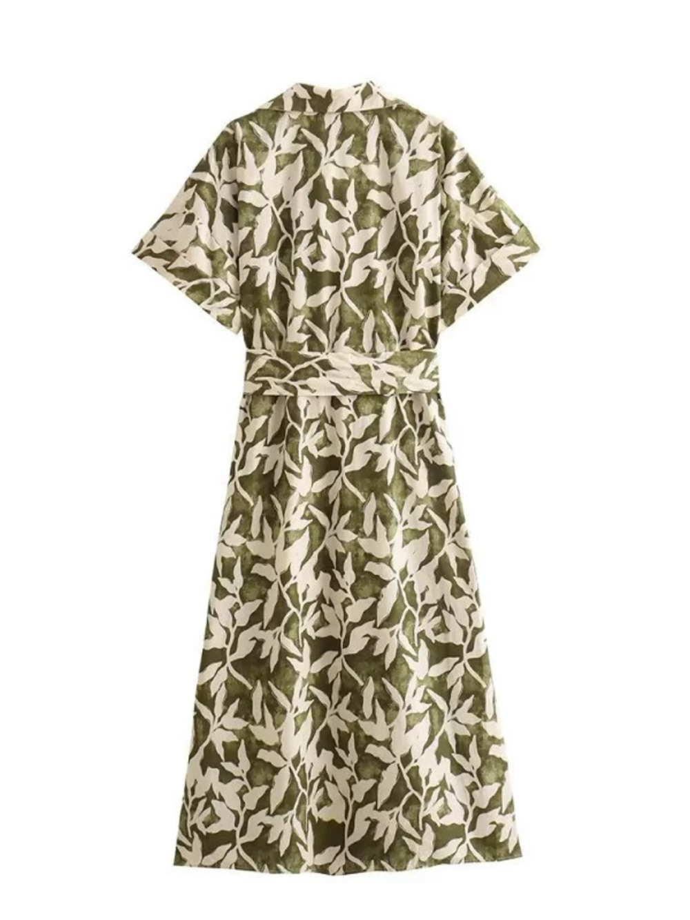 ZARA Fengxia Floral Print Poplin Shirt Dress